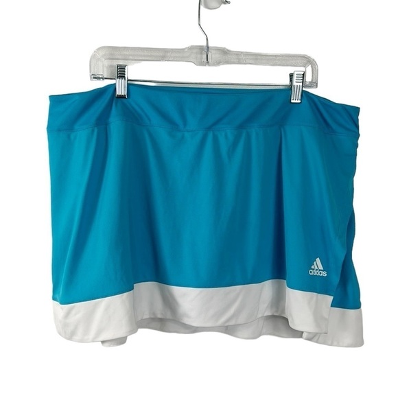 Adidas Clima365 Skort Women's XL Turquoise Blue Knit Skirt + Shorts EUC - Picture 1 of 10